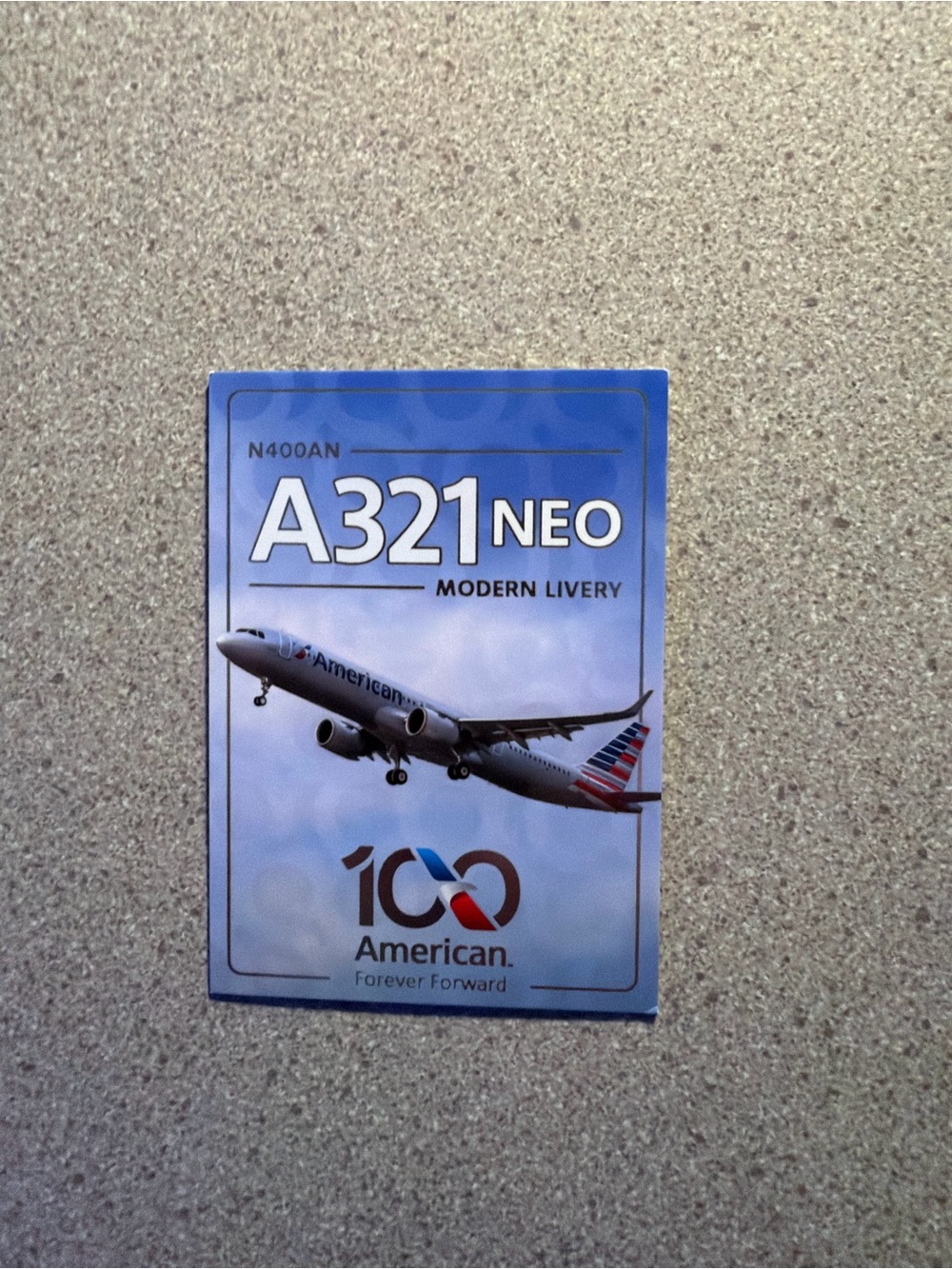 A321 NEO Modern Livery Phone trading card  - Blue